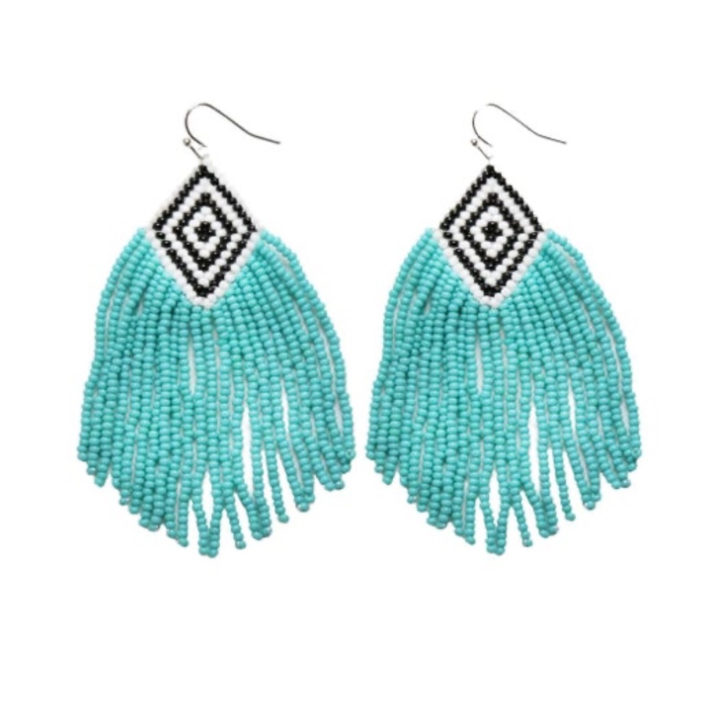 FOSTERIE Seafoam Beaded Earrings